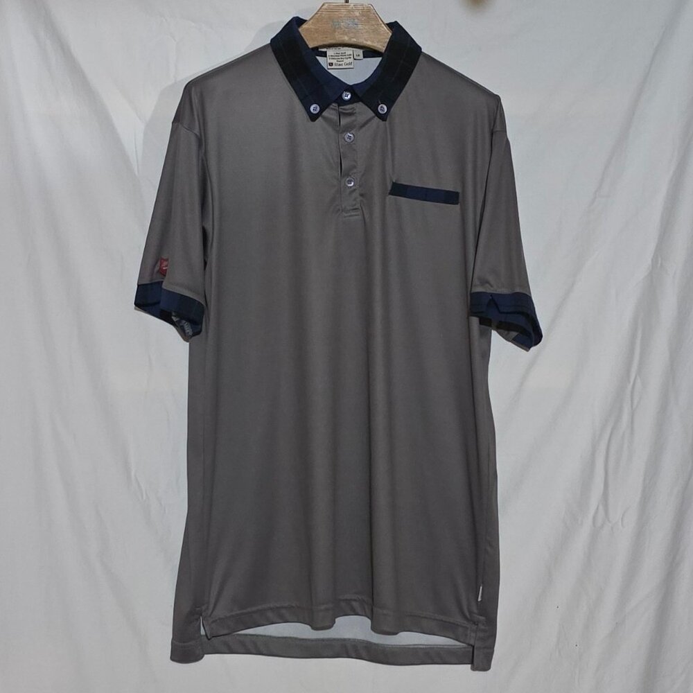 iliac Golf Made in USA Polo - Gray  - Sz L*